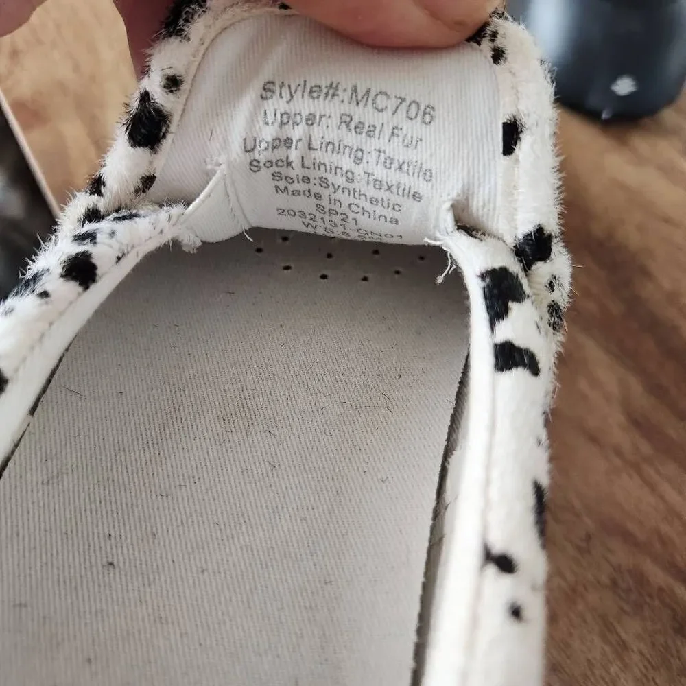 Sidewalk Slip-On Sneakers in Spatter-Painted Calf Hair Size 6